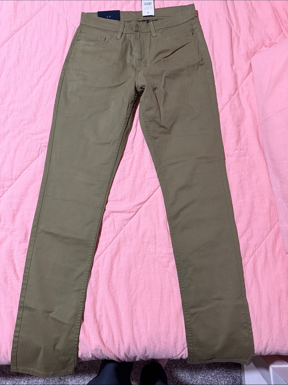 Jachs Slim Straight Jeans Olive Green